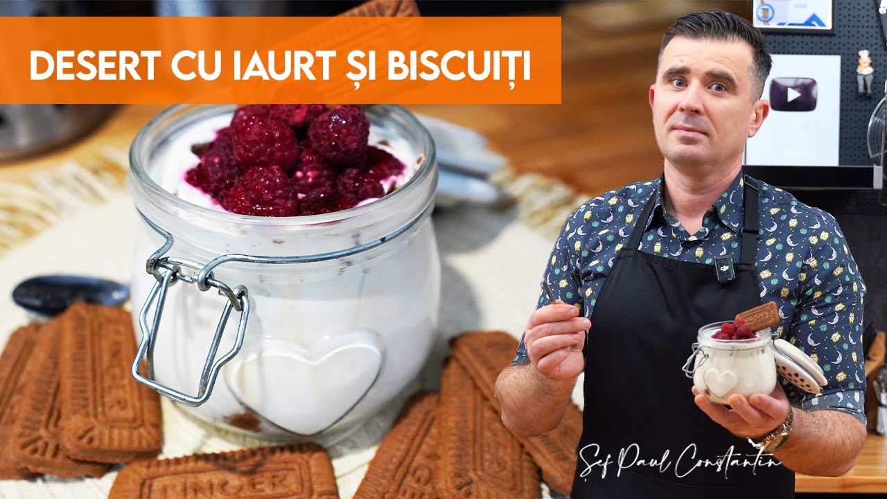 Desert cremos cu iaurt și biscuiți – Gustul dulce al simplității