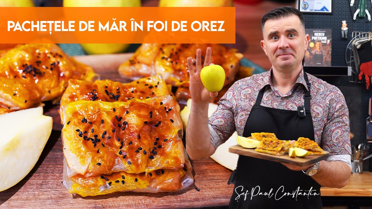 Pachețele de măr în foi de orez – un desert simplu și aromat care te cucerește