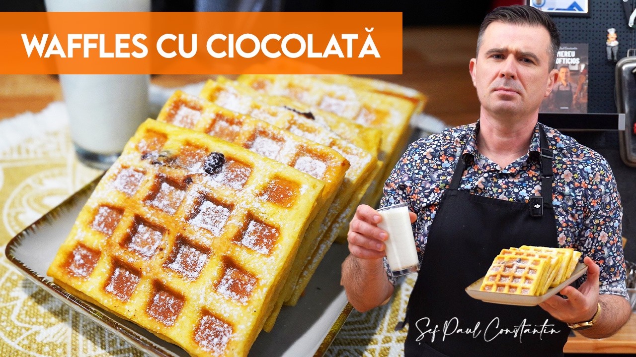 Waffles cu ciocolată – rapid, crocant, cremos la interior