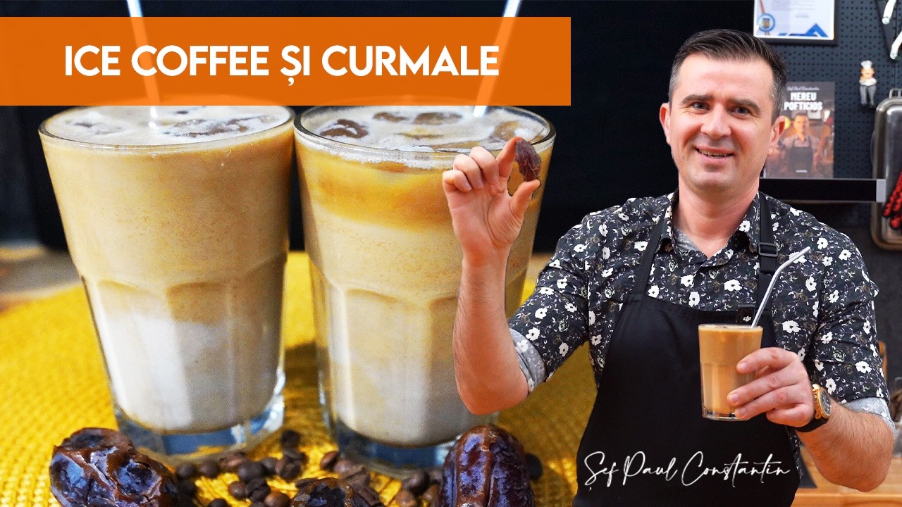 Ice coffee fără zahăr cu curmale – desert răcoritor cât ai clipi