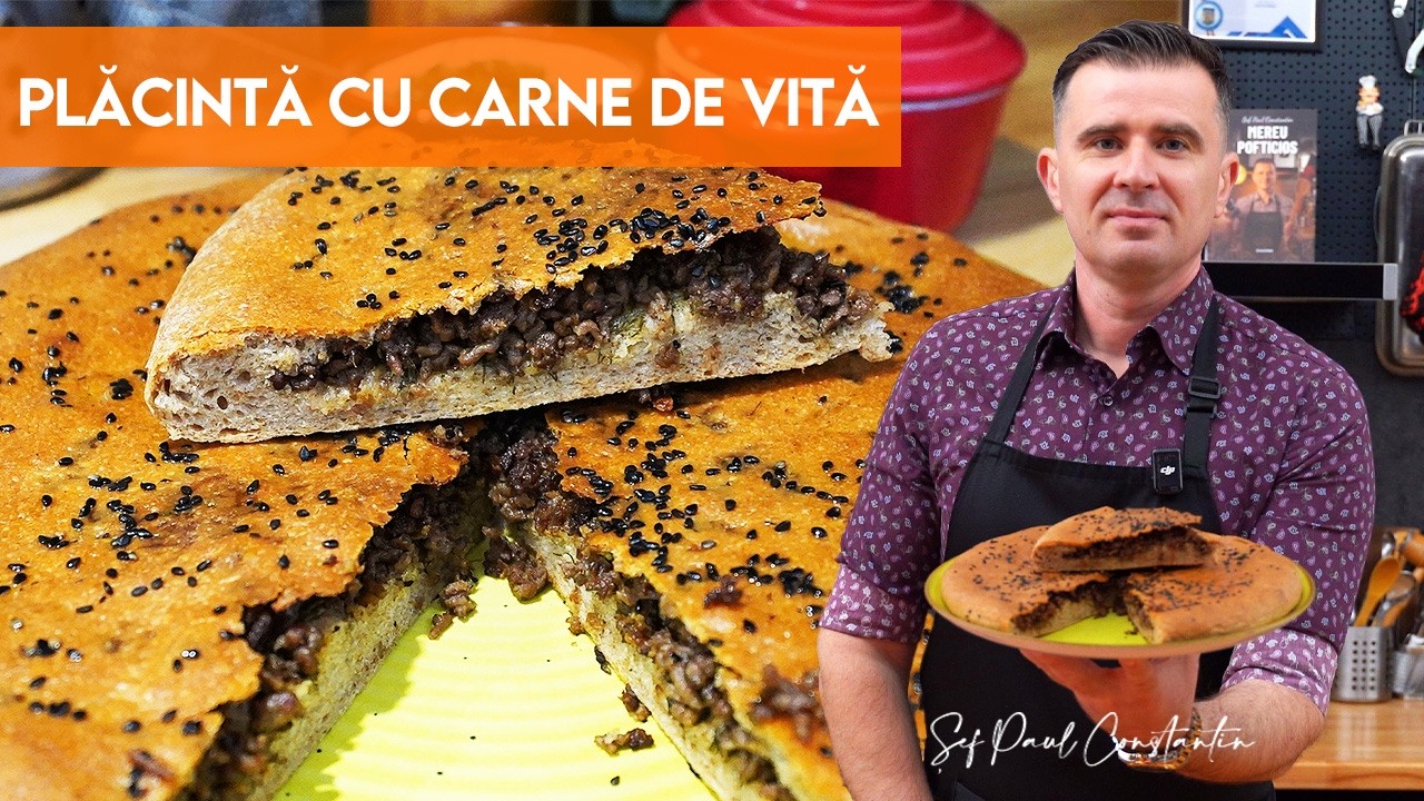 Plăcintă cu carne de vită, aluat integral și mărar – Gust autentic la fiecare felie