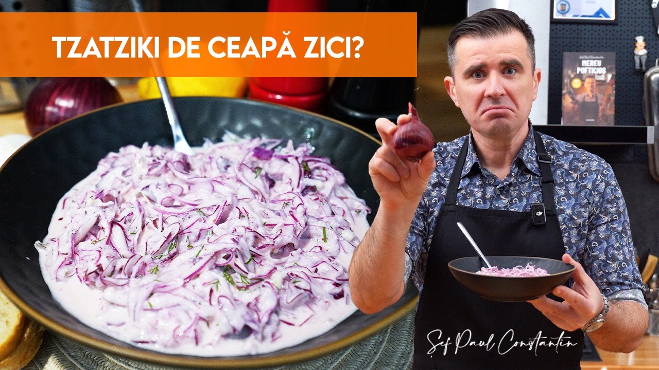 Tzatziki reinterpretat cu ceapă roșie – prospețime într-un sos rapid
