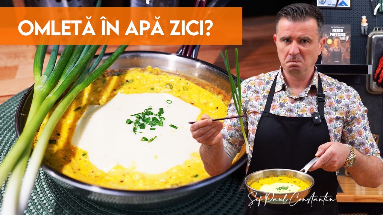 Omletă japoneză pufoasă, făcută în apă – textură aerată și aromă fină