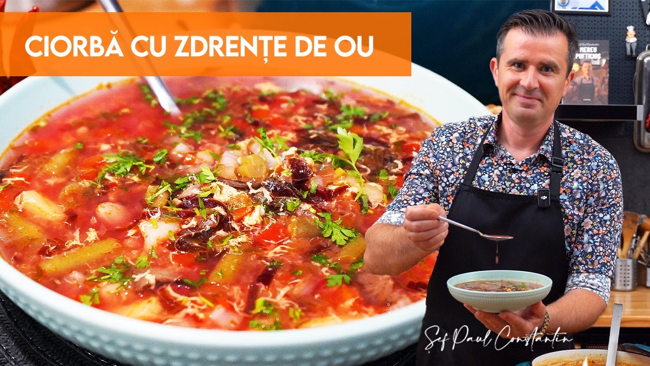 Ciorbă de legume cu zdrențe de ou – gust, culoare și prospețime în farfurie