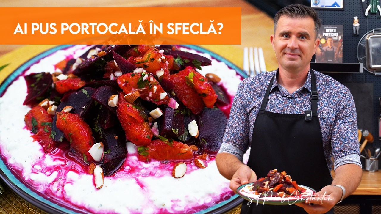 Salată exotică de vară cu sfeclă, portocale și cremă fină