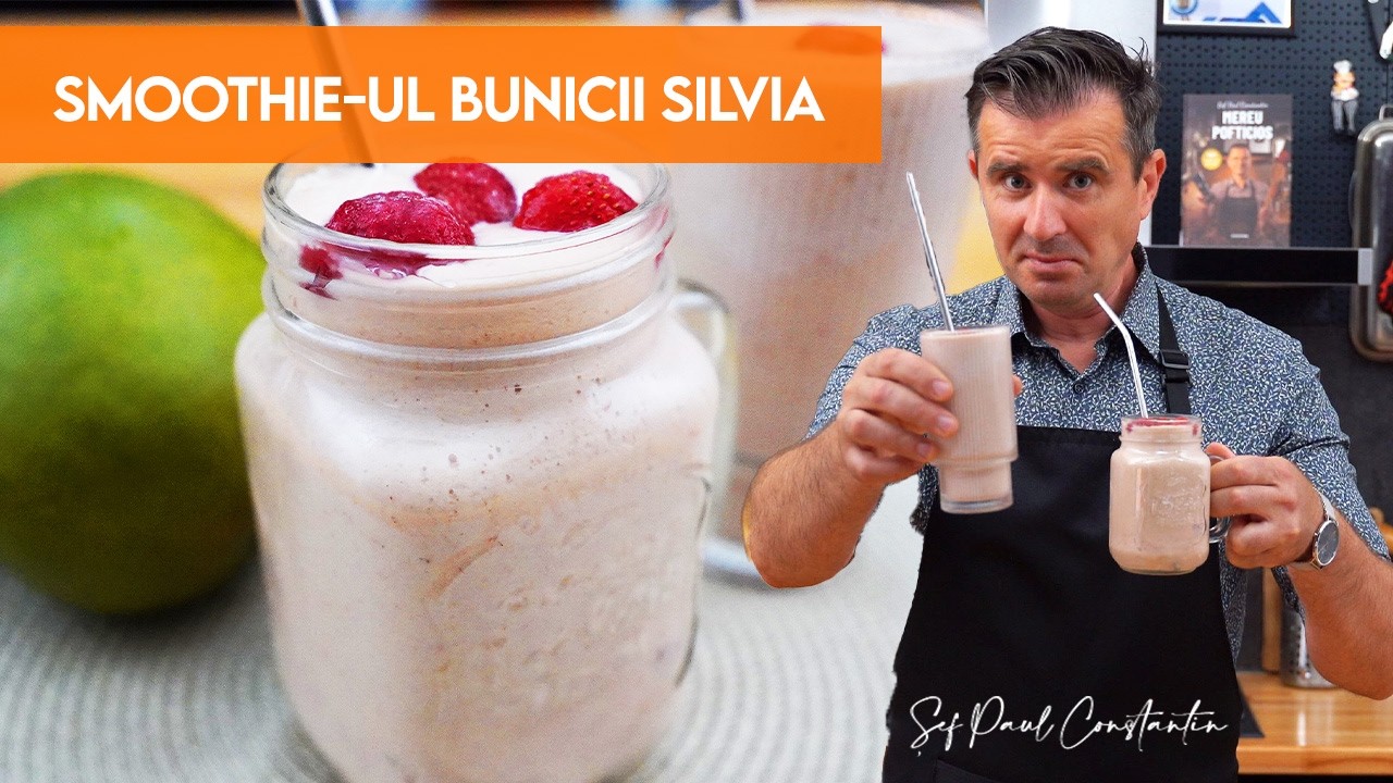 Smoothie cu banane, căpșuni și mango – prospețime naturală în fiecare pahar