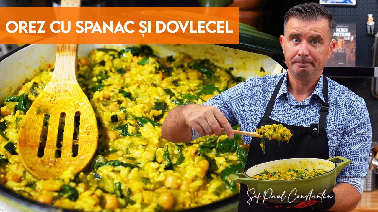 Dovlecel cu orez și spanac – prânzul rapid cu aromă de vară și prospețime