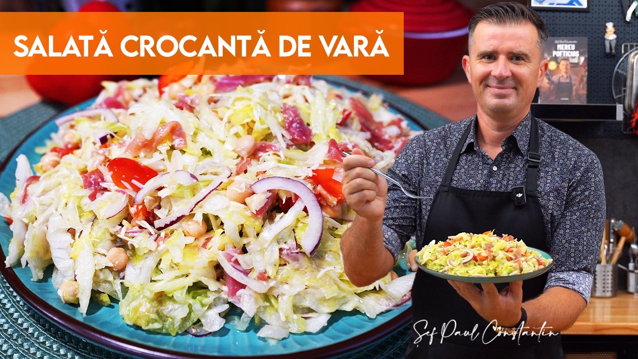 Salată Iceberg cu năut, mozzarella și jamón crocant – explozie de prospețime
