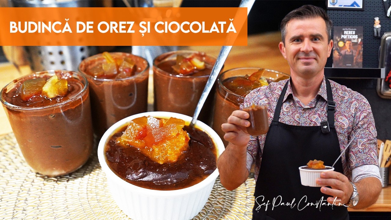 Budincă de orez cu ciocolată și mango – desert rapid, fin și fără zahăr