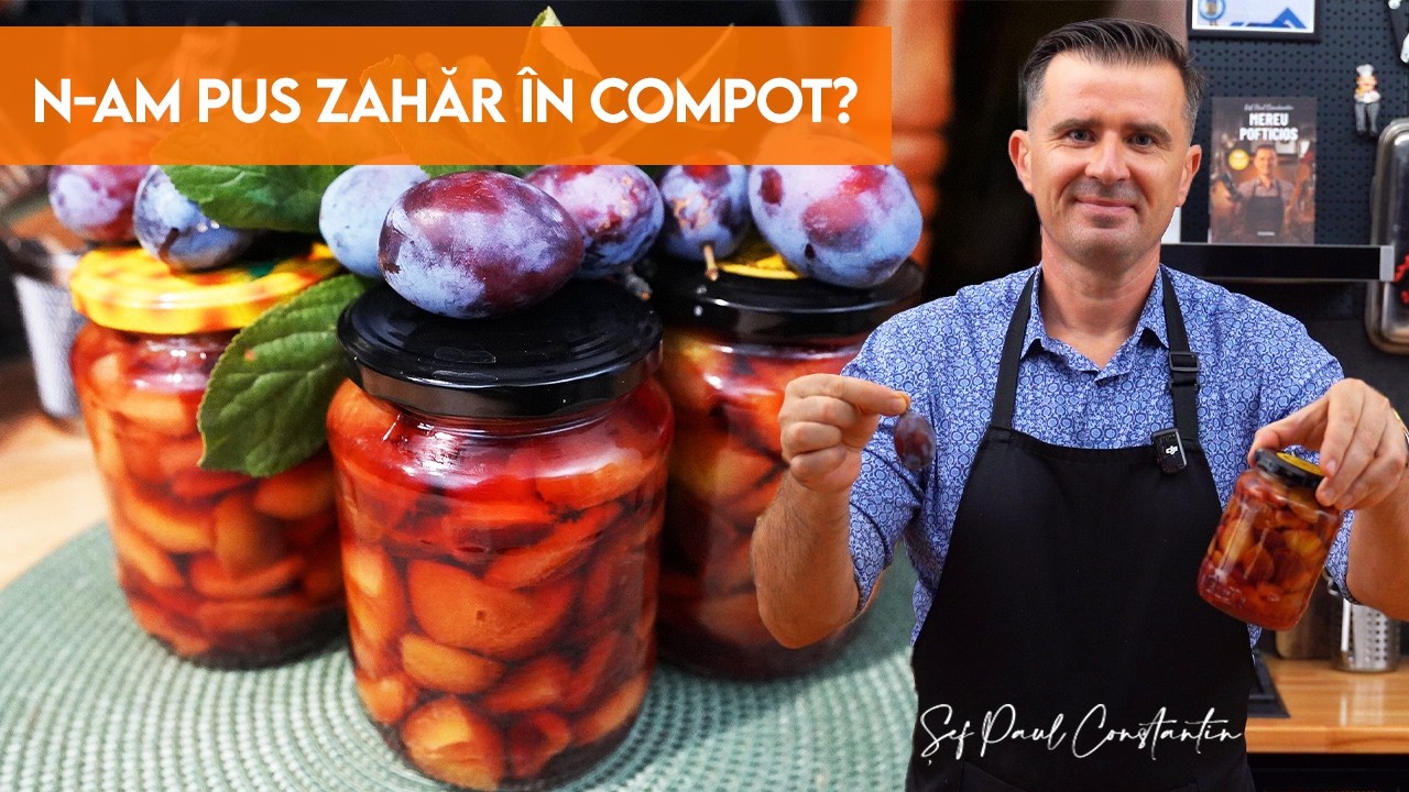 Compot de prune fără zahăr – Aroma verii pusă la păstrare